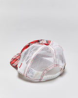 Vintage Y2K 00s New Era Calgary Flames NHL Distressed Plaid Trucker Hat - OS