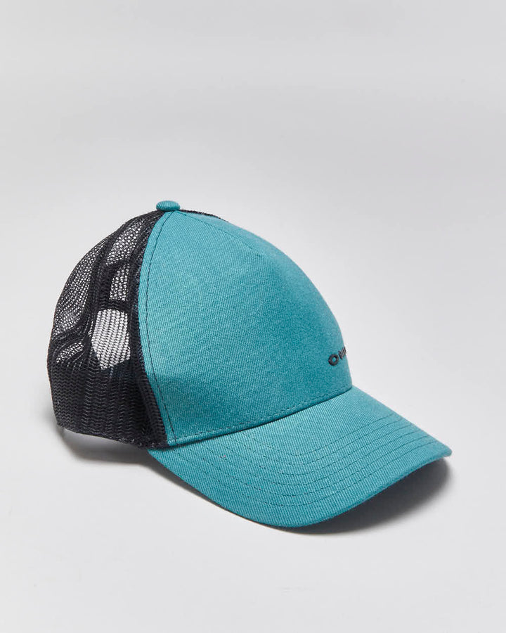 Vintage Oakley Teal Canvas Classic Mid Trucker Hat - OS