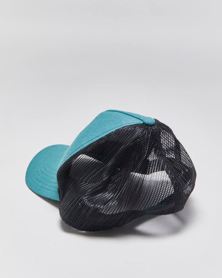 Vintage Oakley Teal Canvas Classic Mid Trucker Hat - OS