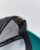 Vintage Oakley Teal Canvas Classic Mid Trucker Hat - OS