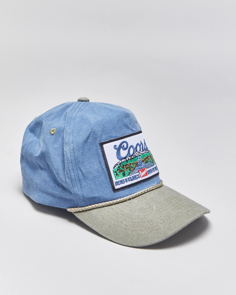Vintage Y2K 00s Coors Beer Cobra Denim Rope Peak Trucker Hat - OS