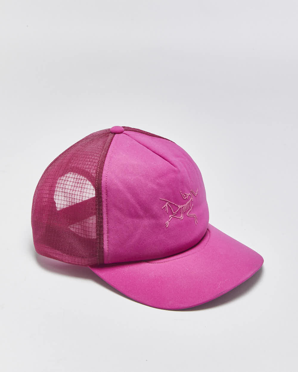 Arc'teryx 'Bird' Dark Fuchsia Curved Brim Soft Shell Trucker Hat - OS