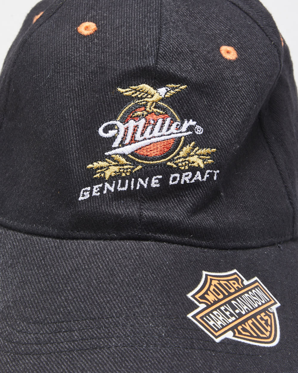 Vintage Y2K 00s Harley Davidson Miller Beer Flexi Baseball Cap - M/L