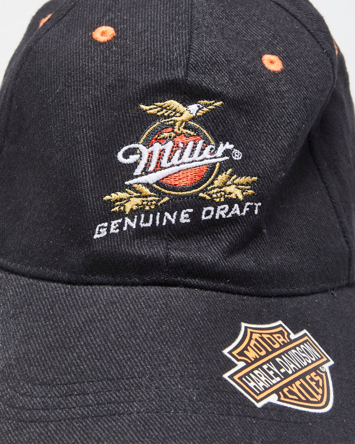 Vintage Y2K 00s Harley Davidson Miller Beer Flexi Baseball Cap - M/L