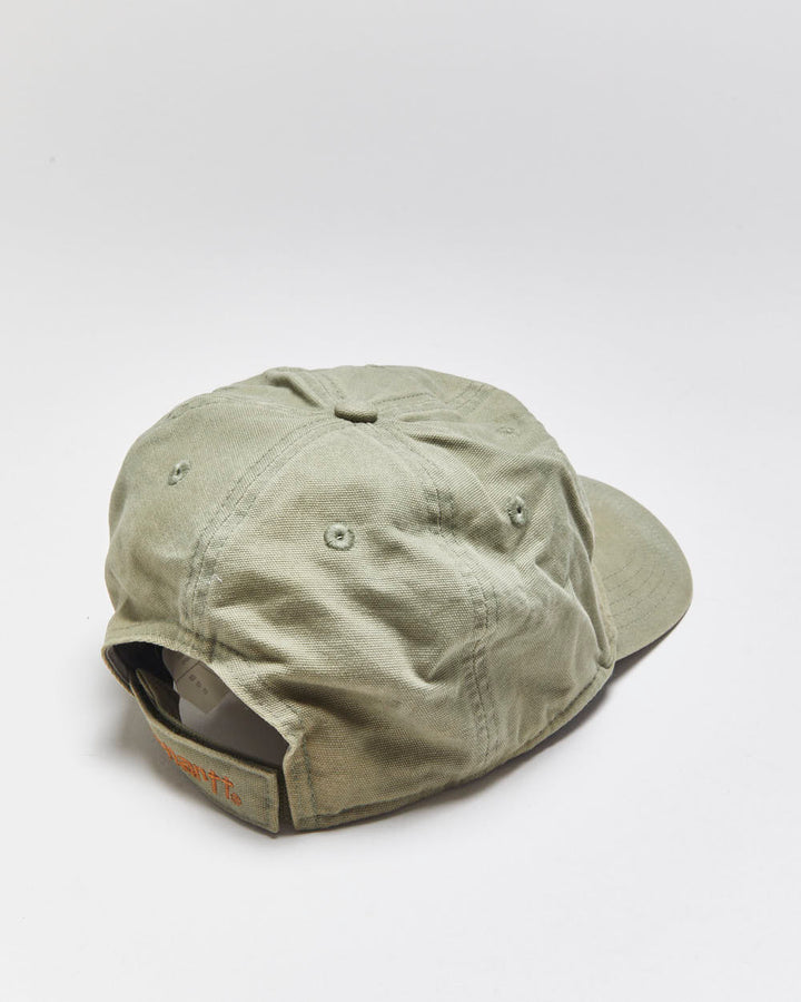 Vintage Carhartt Dusty Olive Odessa Canvas Velcro Baseball Cap - OS