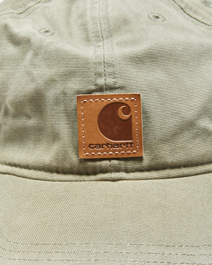 Vintage Carhartt Dusty Olive Odessa Canvas Velcro Baseball Cap - OS