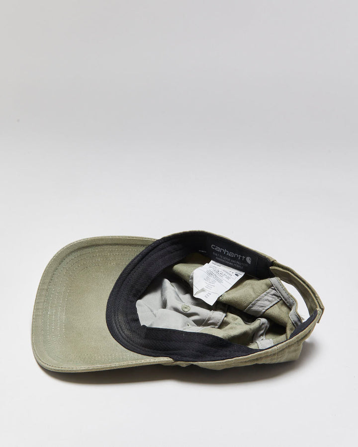 Vintage Carhartt Dusty Olive Odessa Canvas Velcro Baseball Cap - OS