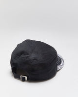 DS Vintage Y2K 00s Kbethos Embroidered Rhinestone Zebra Print Canvas Army Hat - OS