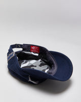 Vintage Y2K 00s Puma Navy Canvas Embroidered Army Cap - OS