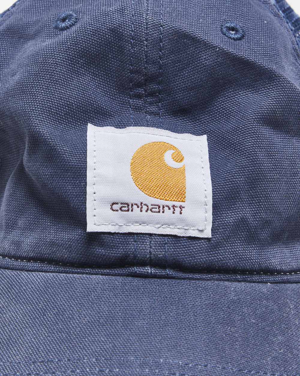 Vintage Carhartt Navy Canvas Mesh Back Trucker Hat - OS