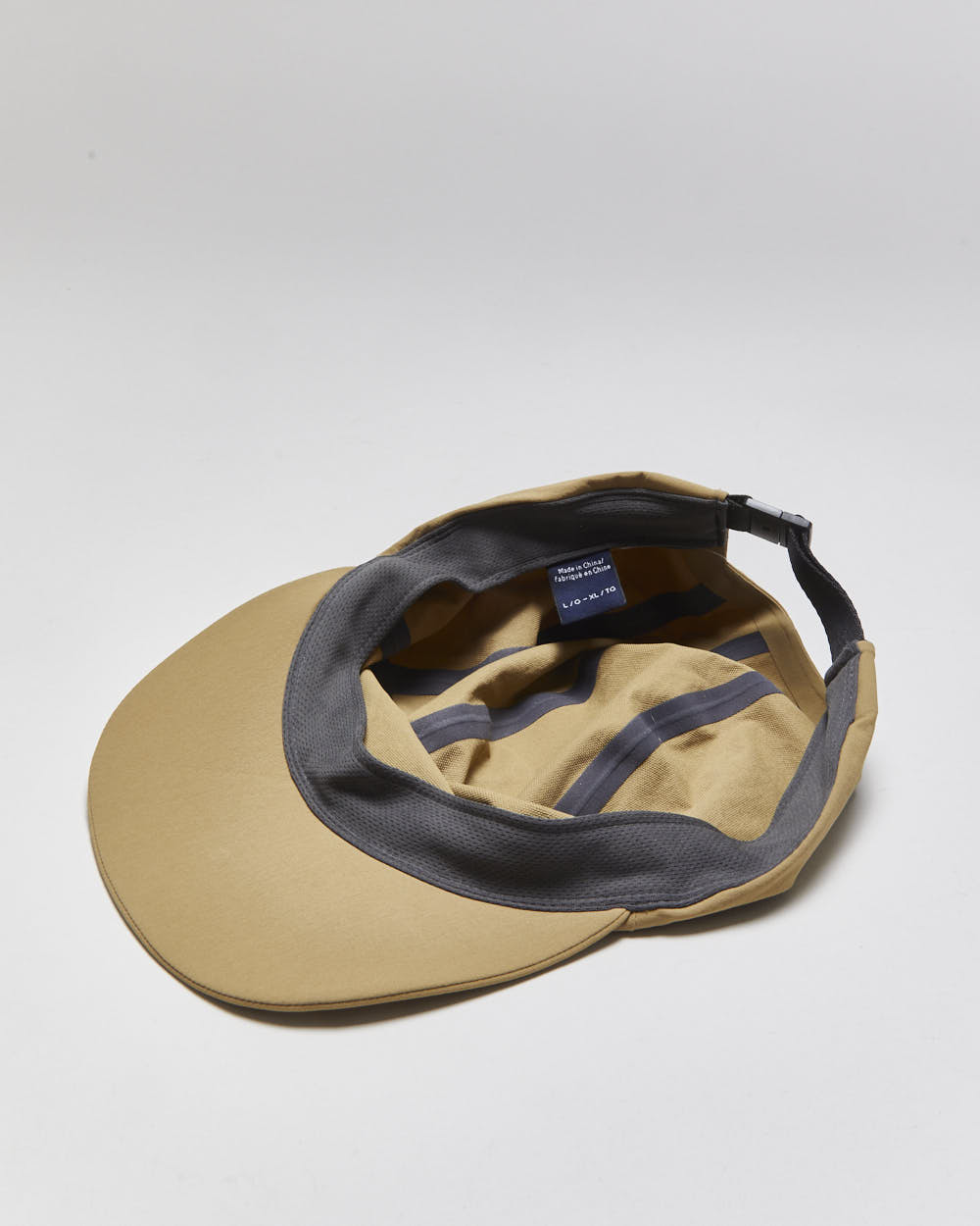 Vintage Arc'teryx Desert Khaki 3M Word Soft Brim Shell 5-Panel Hiking Cap - L/XL