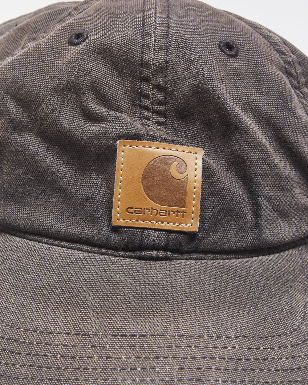 Vintage Y2K 00s Carhartt Odessa Faded Black Canvas Velcro Baseball Cap - OS