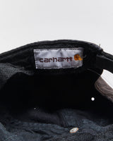 Vintage Y2K 00s Carhartt Odessa Faded Black Canvas Velcro Baseball Cap - OS