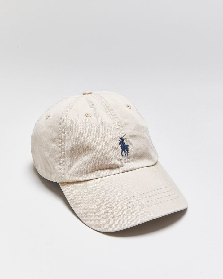 Vintage Polo Ralph Lauren Desert Khaki Iconic Cotton Chino Baseball Cap - OS