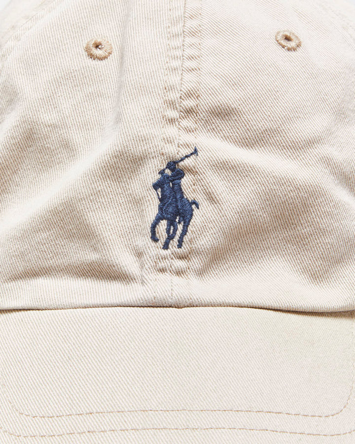Vintage Polo Ralph Lauren Desert Khaki Iconic Cotton Chino Baseball Cap - OS