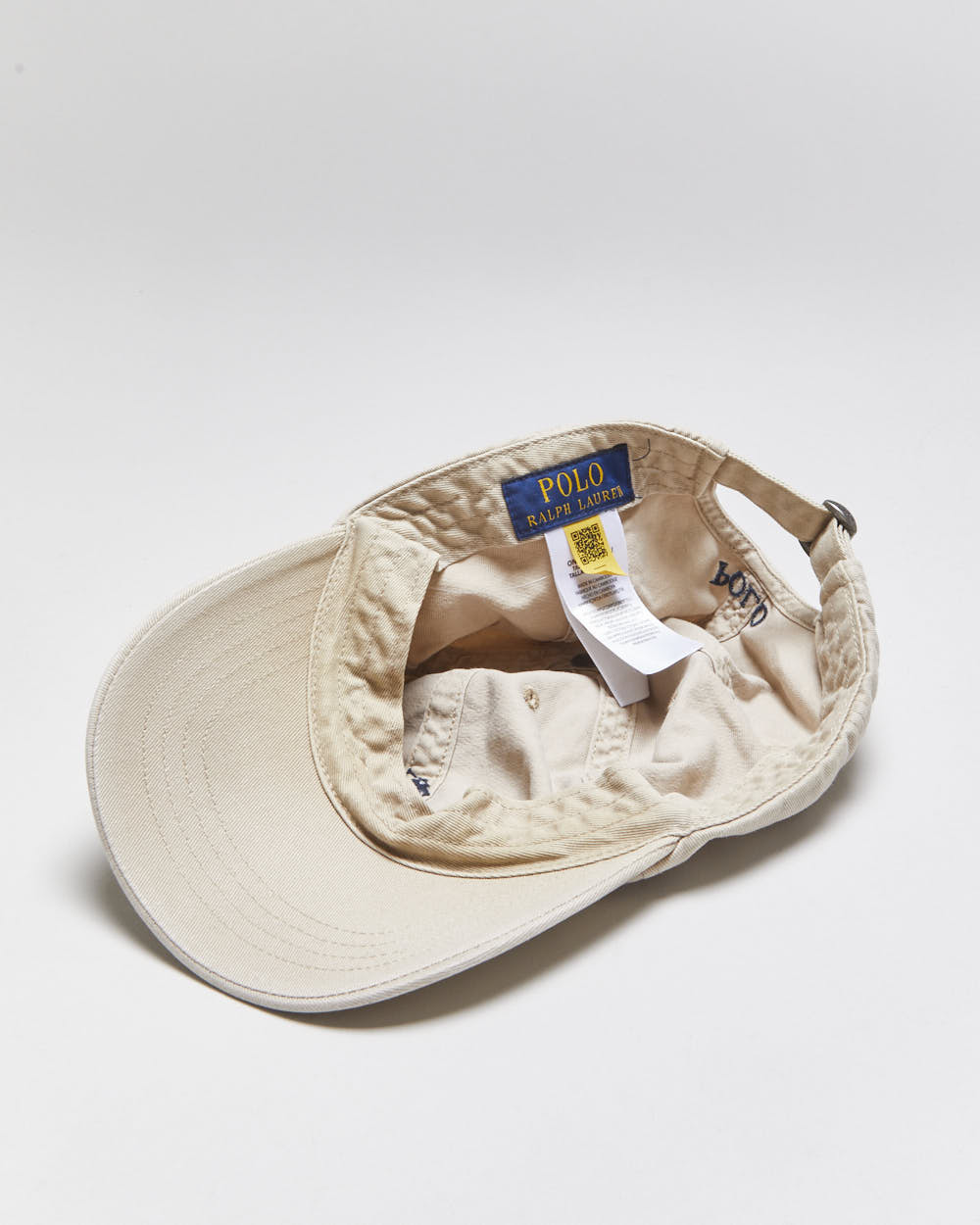 Vintage Polo Ralph Lauren Desert Khaki Iconic Cotton Chino Baseball Cap - OS