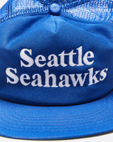 Vintage 1980s New Era Seattle Seahawks Made In USA Flat Brim Pro Design NFL Trucker Hat - OS