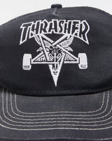 Vintage Thrasher Embroidered Skate Goat Trucker Hat - OS