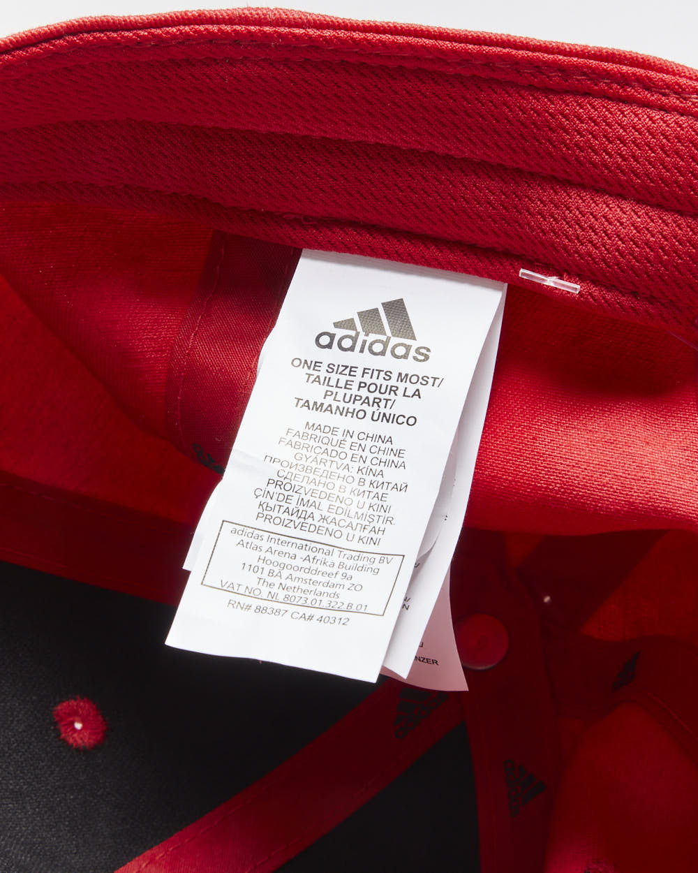 DSWT Adidas Manchester United 3 Stripe Embroidered Baseball Cap - OS