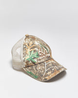 Vintage Y2K 00s Realtree Embroidered Camo Trucker Hat - OS