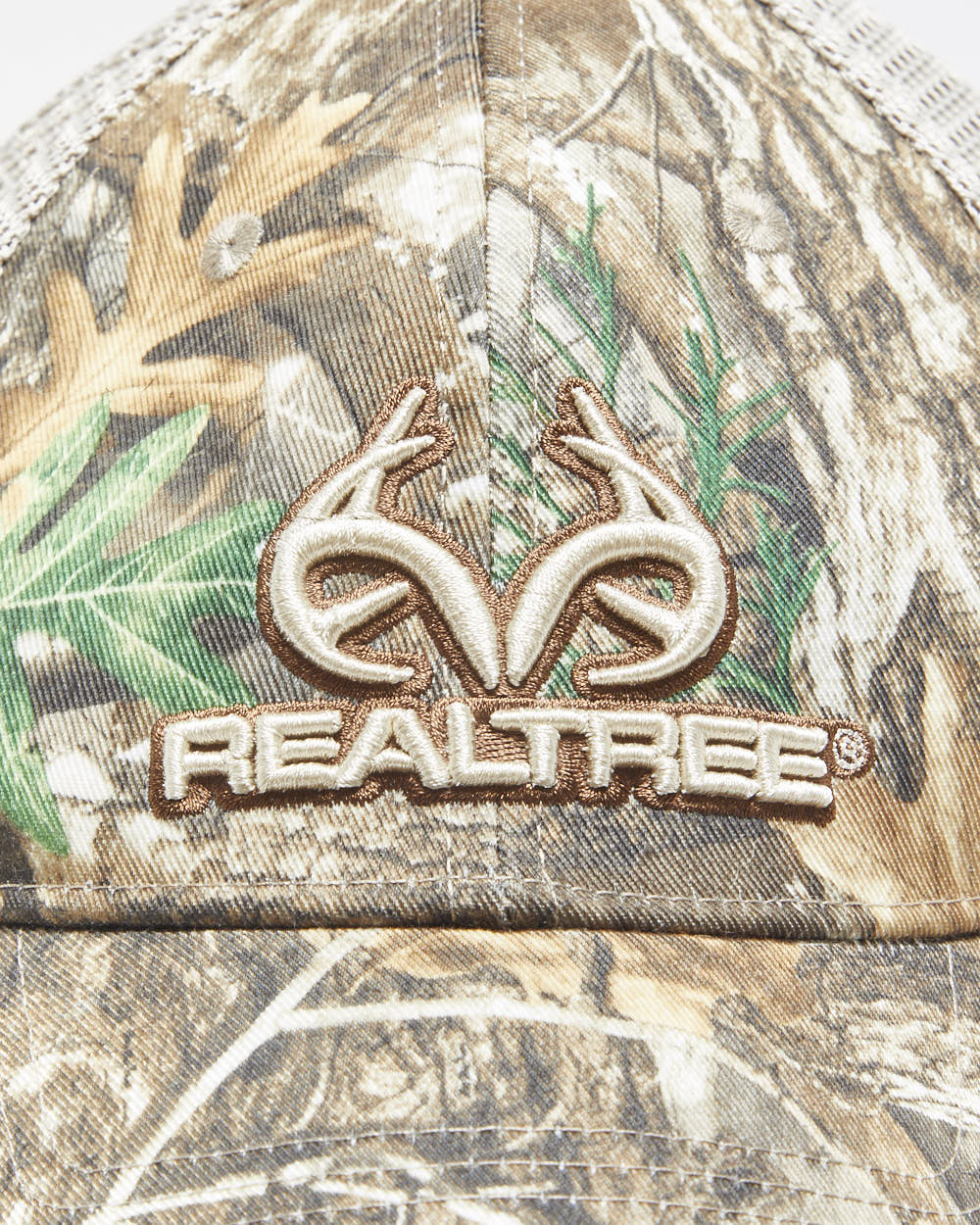 Vintage Y2K 00s Realtree Embroidered Camo Trucker Hat - OS
