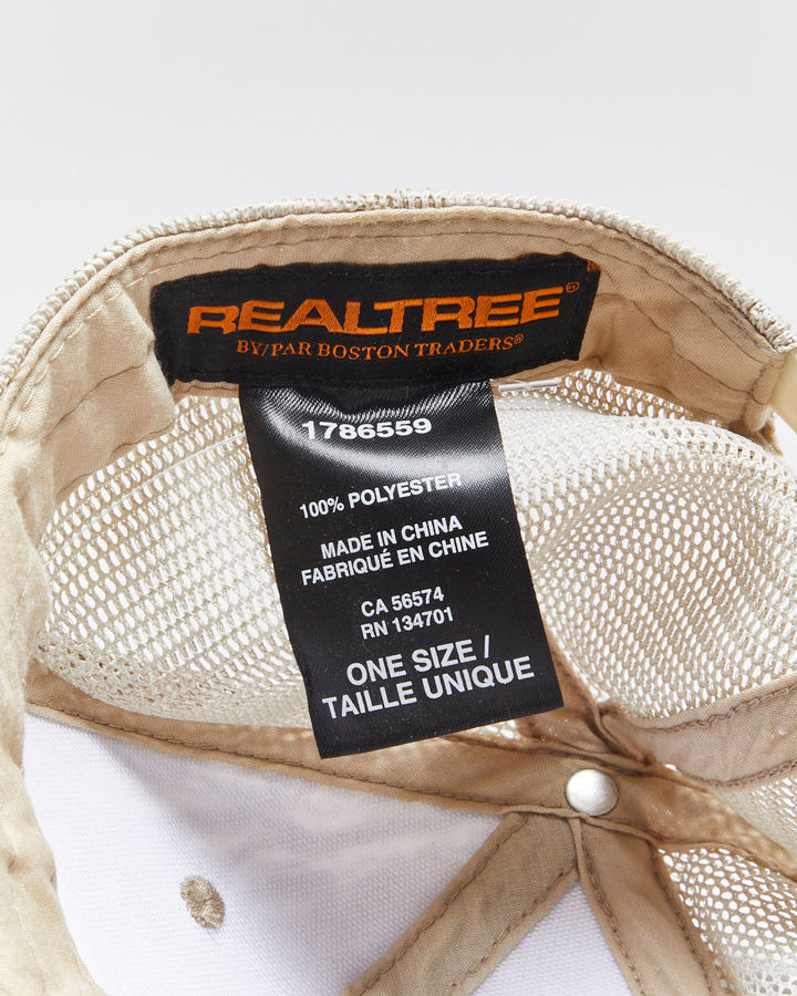 Vintage Y2K 00s Realtree Embroidered Camo Trucker Hat - OS