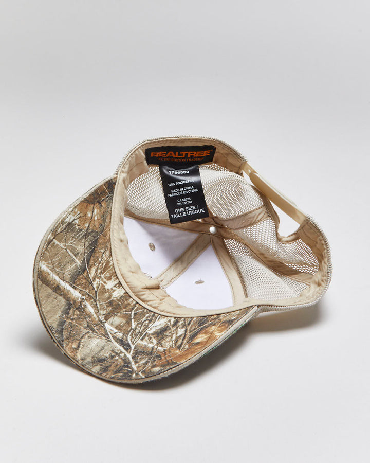 Vintage Y2K 00s Realtree Embroidered Camo Trucker Hat - OS