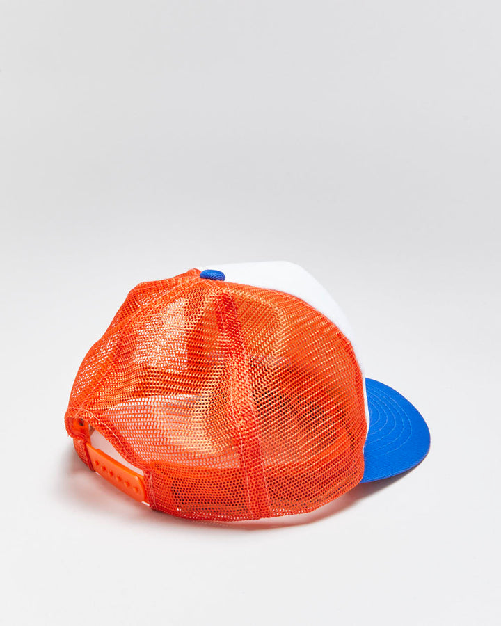 DS Vintage 1980s Gulf Oil Flat Brim AJM Trucker Hat - OS