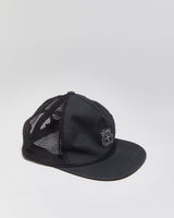Vintage Stussy Embroidered Rope Peak Flat Brim Trucker Hat - OS