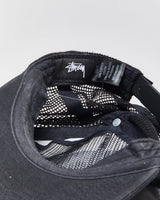 Vintage Stussy Embroidered Rope Peak Flat Brim Trucker Hat - OS