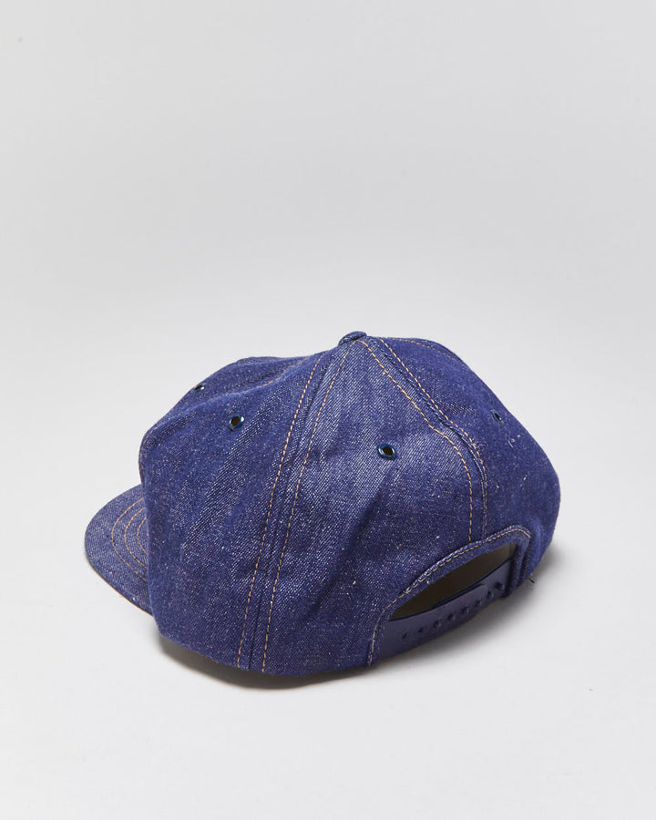 DS Vintage 1980s Big John's Denim Flat Brim Trucker Hat - OS