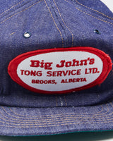 DS Vintage 1980s Big John's Denim Flat Brim Trucker Hat - OS