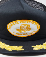 DS Vintage 1980s Bobocel Contracting Embroidered Golf Leaf Flat Brim Trucker Hat - OS