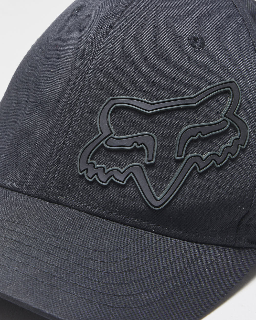 Vintage Y2K 00s Fox Racing Rubber Logo FlexFit Baseball Cap - L/XL