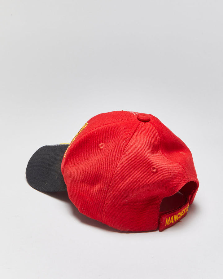 Vintage 1990s Manchester United Barclays Premier League Embroidered Velcro Baseball Cap - OS
