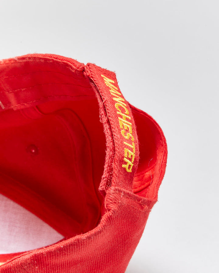 Vintage 1990s Manchester United Barclays Premier League Embroidered Velcro Baseball Cap - OS