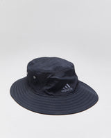 Vintage Adidas Embroidered 3-Stripe Soft Shell Aeroready Boonie Hat - M
