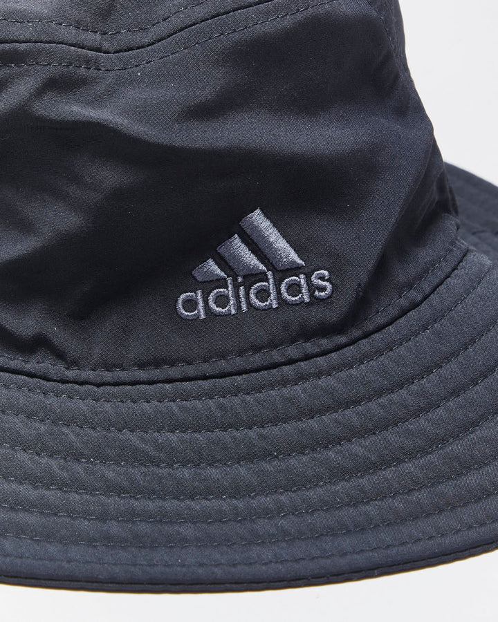 Vintage Adidas Embroidered 3-Stripe Soft Shell Aeroready Boonie Hat - M