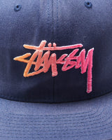 Vintage Stussy Colour Stock Embroidered Flat Brim Snapback - OS