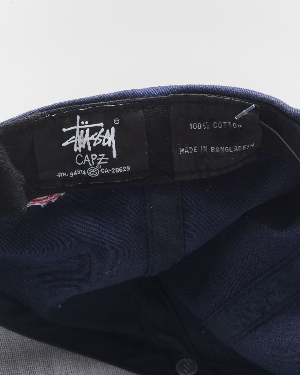 Vintage Stussy Colour Stock Embroidered Flat Brim Snapback - OS