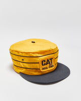 Vintage 1970s CAT Diesel Power Canvas Patch Made In Canada Flat Brim Trucker Hat - OS