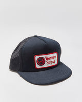 Vintage 1980s Western Stress Patch Flat Brim Trucker Hat - OS