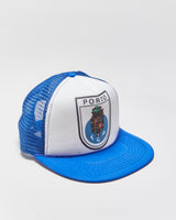 Vintage 1990s Porto FC Textured Badge Rope Peak Flat Brim Trucker Hat - OS