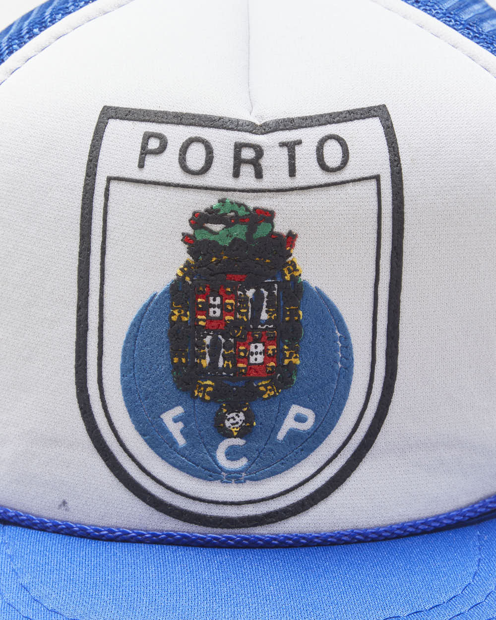 Vintage 1990s Porto FC Textured Badge Rope Peak Flat Brim Trucker Hat - OS