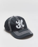 Vintage Y2K 00s Robin Roth Embroidered Contrast Stitch Diamante Embellished Velcro Baseball Cap - OS