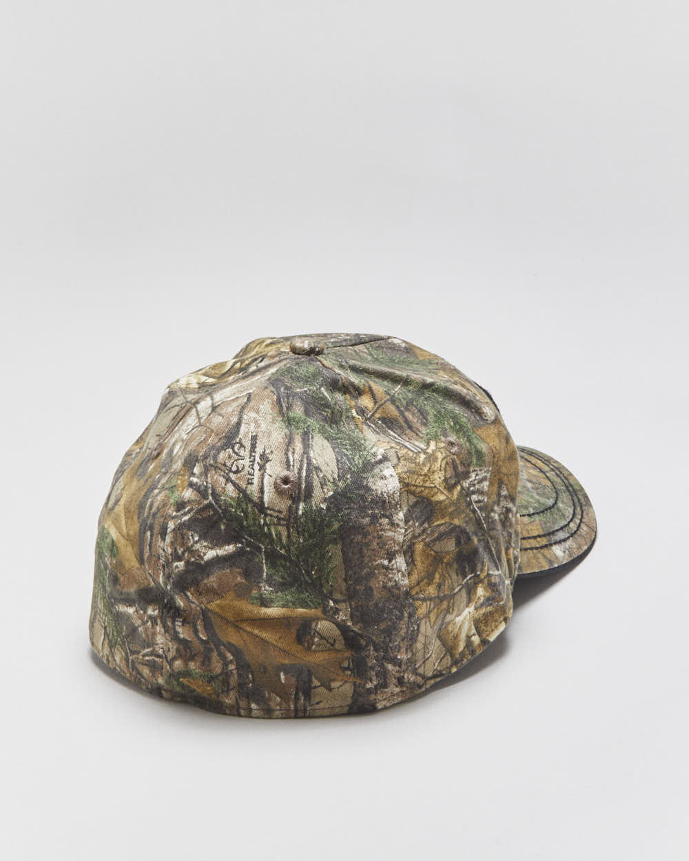 Vintage Y2K 00s GM Motors Chevrolet Realtree Camo Embroidered Signature Stretch Baseball Cap - L/XL