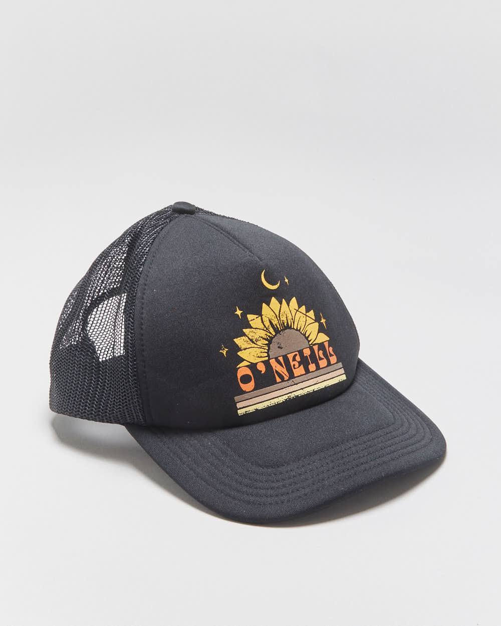Vintage O'Neill Sunflower Moon Curved Brim Trucker Hat - OS