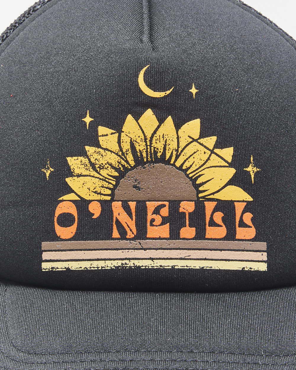 Vintage O'Neill Sunflower Moon Curved Brim Trucker Hat - OS