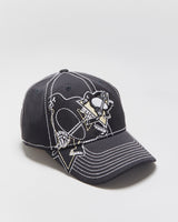 Vintage Reebok Pittsburgh Penguins Centre Ice Embroidered Contrast Stitch Fitmax70 Baseball Cap - S/M