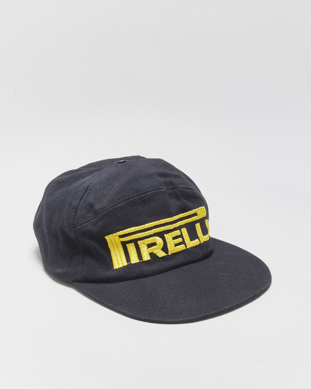 Vintage 1990s Pirelli Racing Embroidered Canvas Velcro Flat Brim Baseball Cap - OS